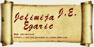 Jefimija Egarić vizit kartica